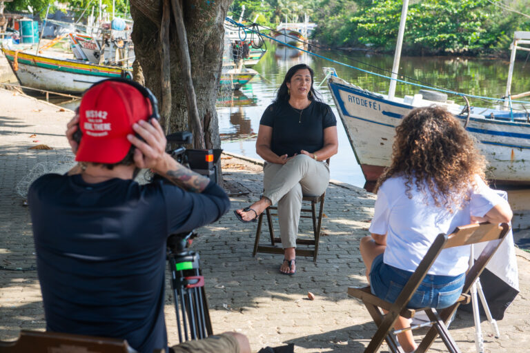 Bastidores da entrevista de Joice Pedra ao projeto Mulheres de Areia, Memórias de Atafona